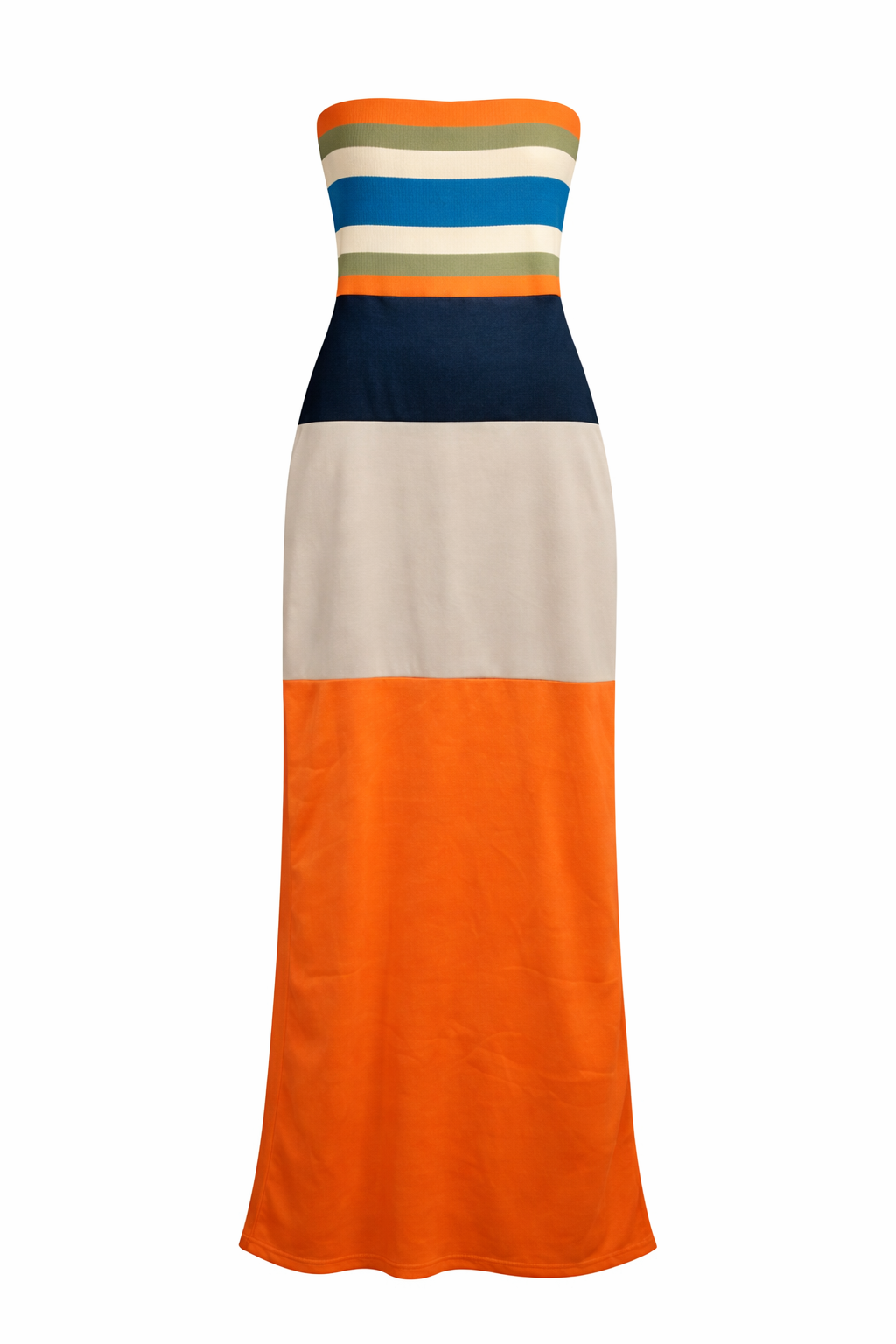 B-STRIP COLORBLOCK TUBE DRESS